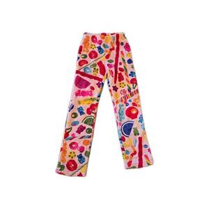 Dylan Candy Bar Youth Girls XS Small Standard Colorful Fleece PJ Bottoms Elastic